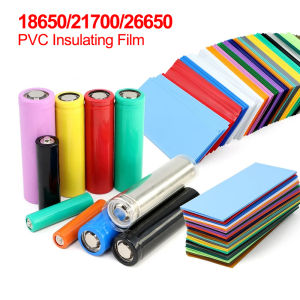 100pcs PreCut PVC Heat Shrink Tube Insulated Waterproof Wrap Sleeve Film Protective Cover Case for 18650 21700 26650 Batteries