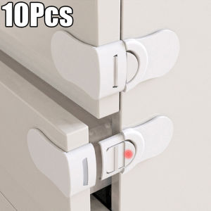 10pcs Multi-functional Baby Safety Drawer Lock Refrigerator Safety Baby Lock Anti Pinching Refrigerator Lock Buckle Self-adhesive Baby Safety Cabinet Latches For Cabinet Drawer