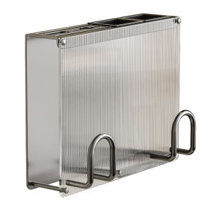 Kitchen Wall Mounted Knife Rack Storage Holder Chopsticks Tube Cutting Board Stand One-Piece Dry Storage Shelf Aluminum Material