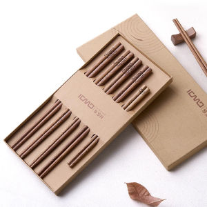 High-End Chicken Wing Wood Chopsticks Anti-Slip Durable No Mold for Fried Food Suitable for Children Home Use Dining Utensils