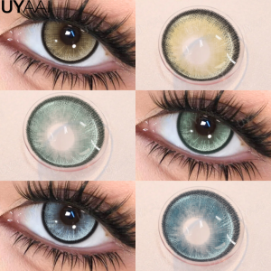 UYAAI Hot Sales Colored Pupils for Eyes Green Natural Look Eye Contacts 1 Pair Blue Fashion Lenses Beauty Gray Eye Color Lens