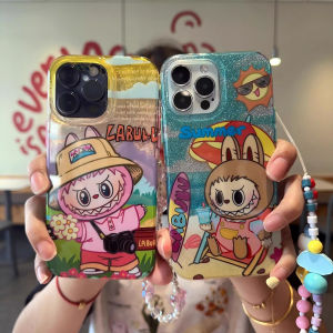 Trendy Original Bubble Monster  16Promax Sequin Phone Case Cute LABUBU 14Couple 13HighEnd Unique Protective Cover
