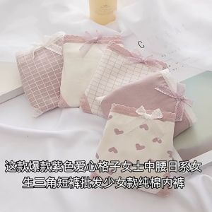 (ST22) Loại 1(CTG12) từ 30-60kgQuần Chíp Bé Gái Quần Lót Bé Gái Mẫu Tim Hồng Kháng Khuẩn 100% Cotton