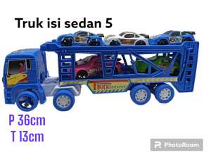 Mainan Edukasi Anak Mobil Truk isi 5 sedan ukuran 36cm