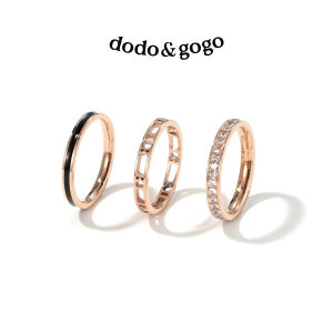 DODO.GOGO | Bộ Nhẫn Thép Titan Thời Trang Đơn Giản Hiện Đại