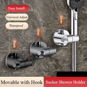 Suction Cup Showerhead Bracket Shower Rack Fixed Base Non-Drill Nozzle Base Removable Adjustable Shower Head Holder