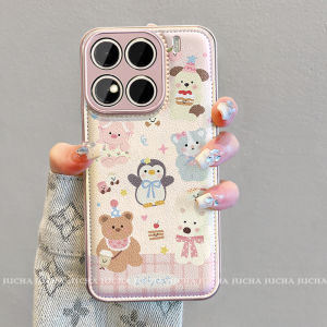 Xiaomi 15 pro Silicone Phone Case Full Cover with Lanyard Anti-Fall Female Version Cute Animal Cake Party Design Eco-Friendly