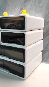 【𝗔𝗦𝗛】Muji White/Colour 🔥Stackable Desk organizer Table Desktop Drawer Storage Box Document Sundries Cosmetic Cabinet桌面收纳