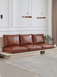 Customized Leather Cats Paw Leather Leather Sponge Mat Hard Straight Row Leather Sofa Special Cushion Super Fiber Leather Sofa Cushion