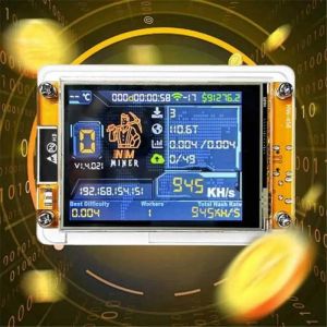 JETTING | Nerdminer 1060KH/S NMMiner Tốc Độ Băm Được Nâng Cấp Màn Hình Thông Minh 28 Inch Công Cụ Khai Thác Bitcoin Crypto Solo Lottery Dành Cho Tai Nghe Và Tai Nghe