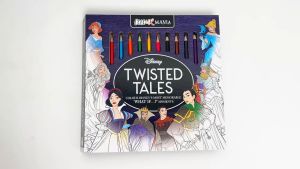 Disney Twisted Tales Colouring Book Colourmania Gift Set With 10 Colour Pencils For Kids