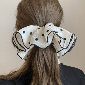 Elegant Large Polka Dot Double Layer Hair Ties Headbands Super Size Hair Bands Hair Bands Fresh out Fashion Korean Style
