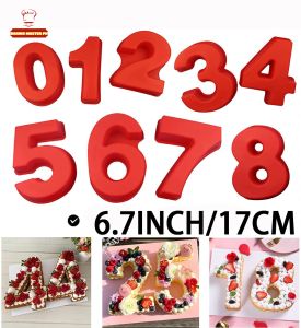 Baking Master 6.7 Inch Baking Birthday Anniversary Large Silicone Number Cake Mold