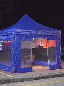 3x4.5m Canopy Tent Outdoor Tent with Side Cover and Door Folding Heavy Duty Tent Waterproof