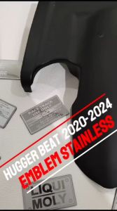 HUGGER MOTOR BEAT NEW DELUXE SCOOPY GENIO 2020 - 2024 PNP 3 BAUT+EMBLEM STAINLESS