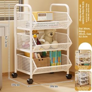MUGG | Tủ Đựng Đồ Cho Trẻ Em Đựng Đồ Chơi Ba Lô và Sách có Bánh Xe