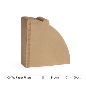 Wood Pulp V Shaped 02 Cone Filter Barista Pour Over 2-4 Cups Natural Drip Coffee Paper Filters Makers