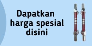 Grosir handel pintu rumah bahan stainless uk 30cm warna chrome mengkilap