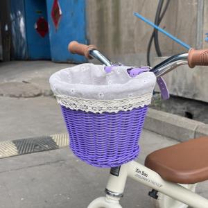 Rattan Weaving Basket for Childrens Bicycles and Balance Bikes