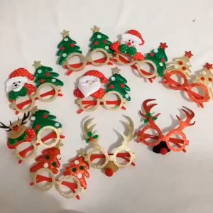 2024 Christmas Glasses Frame Eyeglasses: Cute Xmas Glasses for Parties & Gifts