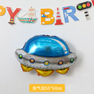 Cartoon Car Aluminum Balloon Boy Birthday Party Layout Baby Full-Year Kids Aircraft Toy Scene Decoration