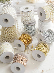 ตกแต่งต้นคริสต์มาส DIY สร้อยลูกปัดไข่มุก จัดดอกไม้ จัดฉาก วัสดุอุปกรณ์ตกแต่งงานปาร์ตี้ งานวันเกิด งานวันหยุด