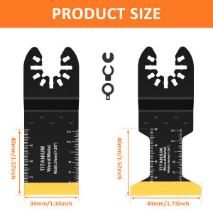 2/4Pcs Titanium Oscillating Saw Blades Oscillating Multitool Blades for Metal Wood Nails Screws Cutting Plastic Oscillating Tool