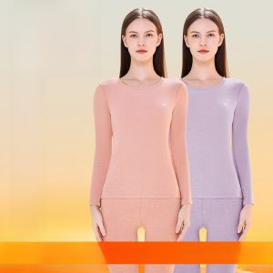 miiow | Thickened German Velvet Womens Thermal Underwear Set With Long Sleeves And Pants Premium Wool Cashmere Silk For Winter