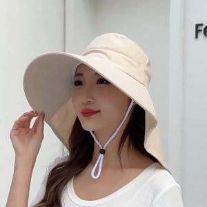 Summer Women Buet Hat With Shawl Lightweight Breathable Face Ne Protection Sun Hat Beach Cap Travel