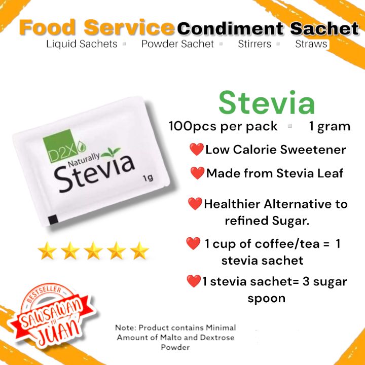 Stevia Sugar Free sachets Approximate 95100pcs per pack Low Calorie