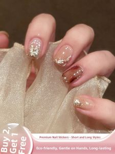 MONLEYTA | Wearable Manicure Nail Patches Short Style Ice Transparent Color French Style New Arrival Summer 2025 Premium Feel