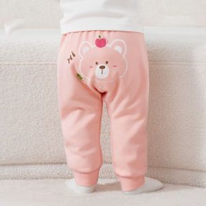 Newborn Print Pants Cotton Baby Boys Trousers 0-24M Baby Girls Warm Pants Soft Solid Color Autumn Winter Bebes