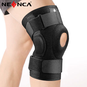 NEENCA Hinged Knee Brace Adjustable Compression Knee Support Brace Open Patella Knee Wrap for Knee Pain SwollenMeniscus TearACLPCLMCLJoint Pain Relief Injury Recovery.AC056