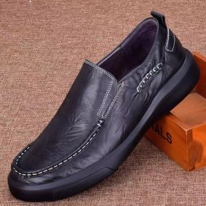 Naimo New Mens Shoes Mens Business Casual Leather Shoes Soft Soles Soft Top Foot Shoe Trend