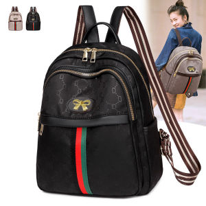 กระเป๋าเป้สะพายหลังผ้า Oxford สำหรับผู้หญิง ความจุขนาดใหญ่ วัสดุผ้าใบ กระเป๋าเป้สะพายหลังแบบป้องกันน้ำสำหรับใส่หนังสือและเดินทางแบบลำลอง