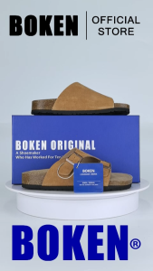 BOKEN Mens Cork Footbed Sandals Orthopedic Arch Support Wide Width Breathable Outdoor Slippers
