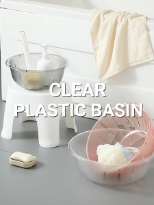 LOCAUPIN Plastic Basin Washable Durable Laundry Multipurpose Cleaning Basin Household Portable Bucket Container Basin