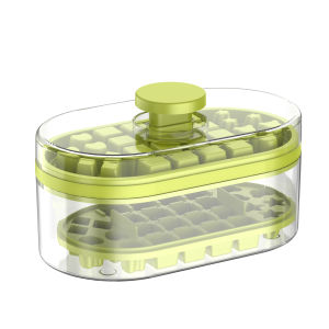 JNL Elevate Refreshment with a Dual-Layer Ice Cube Tray Set Featuring Cute Patterns and Storage Box with Lid SH009