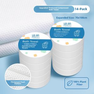 Disposable Thickened Pure Cotton Bath Towel Portable Individual Packaging Travel Hotel Supplies Large Size Face Towel