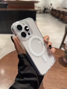 MagSafe iPhone Case Transparan Magnetic Wireless Charging Casing Anti Gores Slim Shockproof Compatible For Iphone X/11/12/13/14 Pro Max