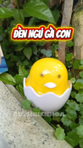 Đèn Ngủ Cảm Ứng Ánh Sáng Hình Trứng Gà Đáng Yêu