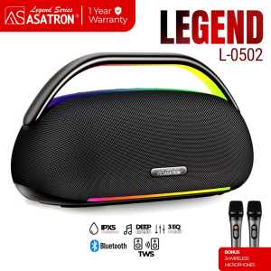 ASATRON LEGEND L-0502 PORTABLE BLUETOOTH SPEAKER DEEP BASS IPX5 POWER BANK TWS INCLUDE MIC WIRELESS 2PCS 100% ORI