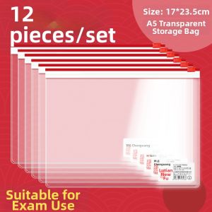 M&G | Transparent Zipper Exam Bag A5 A4 Student Use