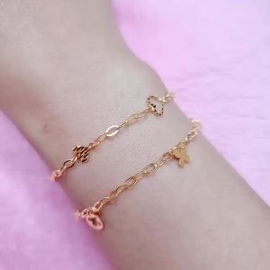 JIN JING RANTAI TANGAN DESIGN LOVE/L VV EMAS 916 2.77g/2.87g