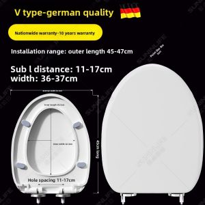 SUNINLIFE | Universal Skin-friendly Thickening Slow-Close Toilet Seat