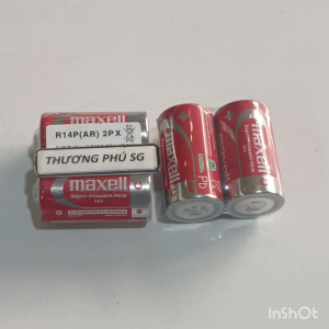 Pin C Maxell Super Power R14P(AR) SIZE C/1.5V/SUM-2 (R14UT/2S) / Giá bán: 1 Cặp (2 Viên)