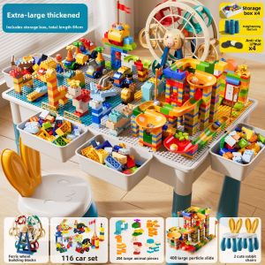 BABYSHOME | Educational Assemble Toy Multipurpose Game Block Table