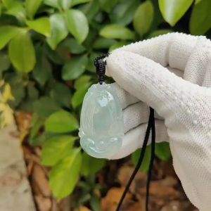 Waters Wisdom Jade - Natural Ice-Type Jadeite Ruyi Pendant (Sku: pendant419)