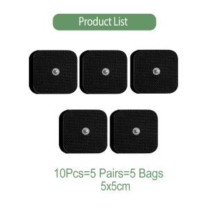 10/20Pcs Self Adhesive Electrode Patch 5x5cm Replacement Black Electrodes Pads for TENS Pulse Massager EMS Muscle Stimulator