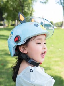 Boy and Girl Cartoon Motorcycle Helmet Adjustable Straps Kids Bike Skateboard Helmet Protector for 2-8 Years Old